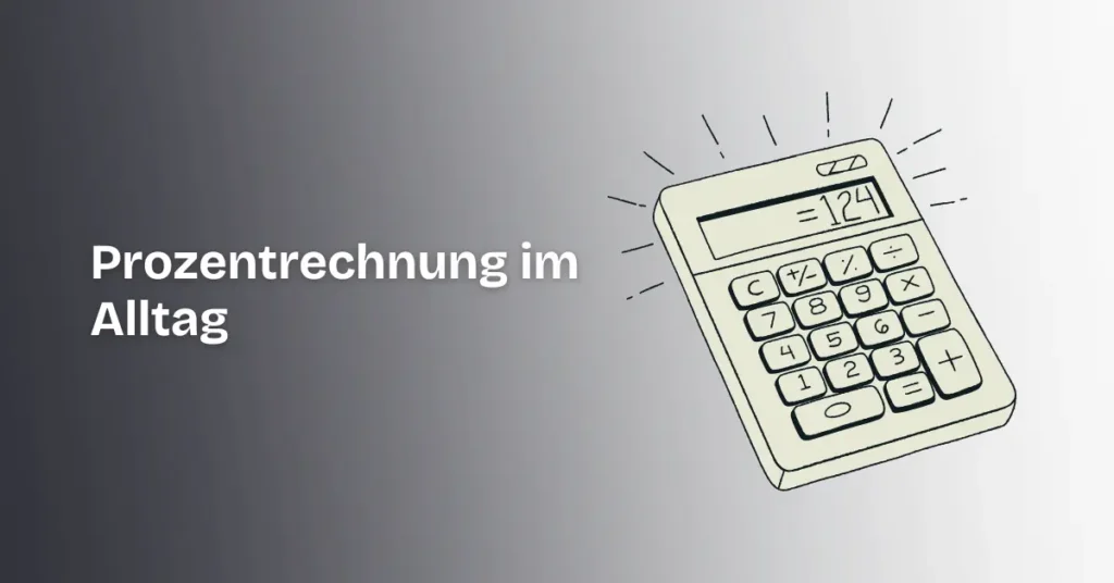 Prozentrechnung im Alltag: Person berechnet Rabatt auf ein Produkt im Supermarkt